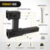 Nilight Trailer Hitch Receiver Extender Adapter Reducer 1-1/4 to 2Inch Hitch Adapter 6-1/2 inch Extension Sleeve Convertor 350Lbs with 1/2-Inch Diameter Pin and Clip with 5/8-Inch Adapter(2″ Dual Hitch Extender w/Stabilizer)