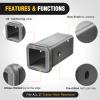 Nilight Trailer Hitch Receiver Extender Adapter Reducer 1-1/4 to 2Inch Hitch Adapter 6-1/2 inch Extension Sleeve Convertor 350Lbs with 1/2-Inch Diameter Pin and Clip with 5/8-Inch Adapter(2″ x 6″ Receiver Steel)