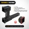 Nilight Trailer Hitch Receiver Extender Adapter Reducer 1-1/4 to 2Inch Hitch Adapter 6-1/2 inch Extension Sleeve Convertor 350Lbs with 1/2-Inch Diameter Pin and Clip with 5/8-Inch Adapter(2″ Dual Hitch Extender)