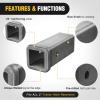 Nilight Trailer Hitch Receiver Extender Adapter Reducer 1-1/4 to 2Inch Hitch Adapter 6-1/2 inch Extension Sleeve Convertor 350Lbs with 1/2-Inch Diameter Pin and Clip with 5/8-Inch Adapter(2″ x 7″ Receiver Steel)