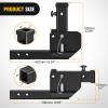 Nilight Trailer Hitch Receiver Extender Adapter Reducer 1-1/4 to 2Inch Hitch Adapter 6-1/2 inch Extension Sleeve Convertor 350Lbs with 1/2-Inch Diameter Pin and Clip with 5/8-Inch Adapter(2″ Trailer Hitch Folding Extender)