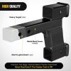 Nilight Trailer Hitch Receiver Extender Adapter Reducer 1-1/4 to 2Inch Hitch Adapter 6-1/2 inch Extension Sleeve Convertor 350Lbs with 1/2-Inch Diameter Pin and Clip with 5/8-Inch Adapter(2″ Dual Hitch w/2″ 6″ Rise/Drop)