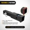 Nilight Trailer Hitch Receiver Extender Adapter Reducer 1-1/4 to 2Inch Hitch Adapter 6-1/2 inch Extension Sleeve Convertor 350Lbs with 1/2-Inch Diameter Pin and Clip with 5/8-Inch Adapter(2″ Trailer Hitch Extender 7Inch)