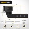 Nilight Trailer Hitch Receiver Extender Adapter Reducer 1-1/4 to 2Inch Hitch Adapter 6-1/2 inch Extension Sleeve Convertor 350Lbs with 1/2-Inch Diameter Pin and Clip with 5/8-Inch Adapter(2″ Hitch w/4″ Rise/Drop)