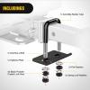 Nilight Trailer Hitch Receiver Extender Adapter Reducer 1-1/4 to 2Inch Hitch Adapter 6-1/2 inch Extension Sleeve Convertor 350Lbs with 1/2-Inch Diameter Pin and Clip with 5/8-Inch Adapter(2″ Dual Hitch Extender w/Stabilizer)
