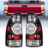 Nilight Taillight Assembly Compatible with Toyota Tacoma 2005 2006 2007 2008 2009 2010 2011 2012 2013 2014 2015 Rear Tail Light Lamp Replacement Black Housing LED Lens Driver Side(Black-Pair)