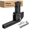 Nilight Trailer Hitch Receiver Extender Adapter Reducer 1-1/4 to 2Inch Hitch Adapter 6-1/2 inch Extension Sleeve Convertor 350Lbs with 1/2-Inch Diameter Pin and Clip with 5/8-Inch Adapter(2″ Trailer Hitch Folding Extender)