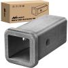 Nilight Trailer Hitch Receiver Extender Adapter Reducer 1-1/4 to 2Inch Hitch Adapter 6-1/2 inch Extension Sleeve Convertor 350Lbs with 1/2-Inch Diameter Pin and Clip with 5/8-Inch Adapter(2″ x 6″ Receiver Steel)