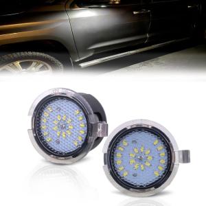 Nilight 2PCS LED Side Mirror Puddle Lights Compatible with 2007-2020 Toyota Tundra 2008-2020 Toyota Sequoia, 6000K White(White-Toyota Tundra/Sequoia 2007-2020)