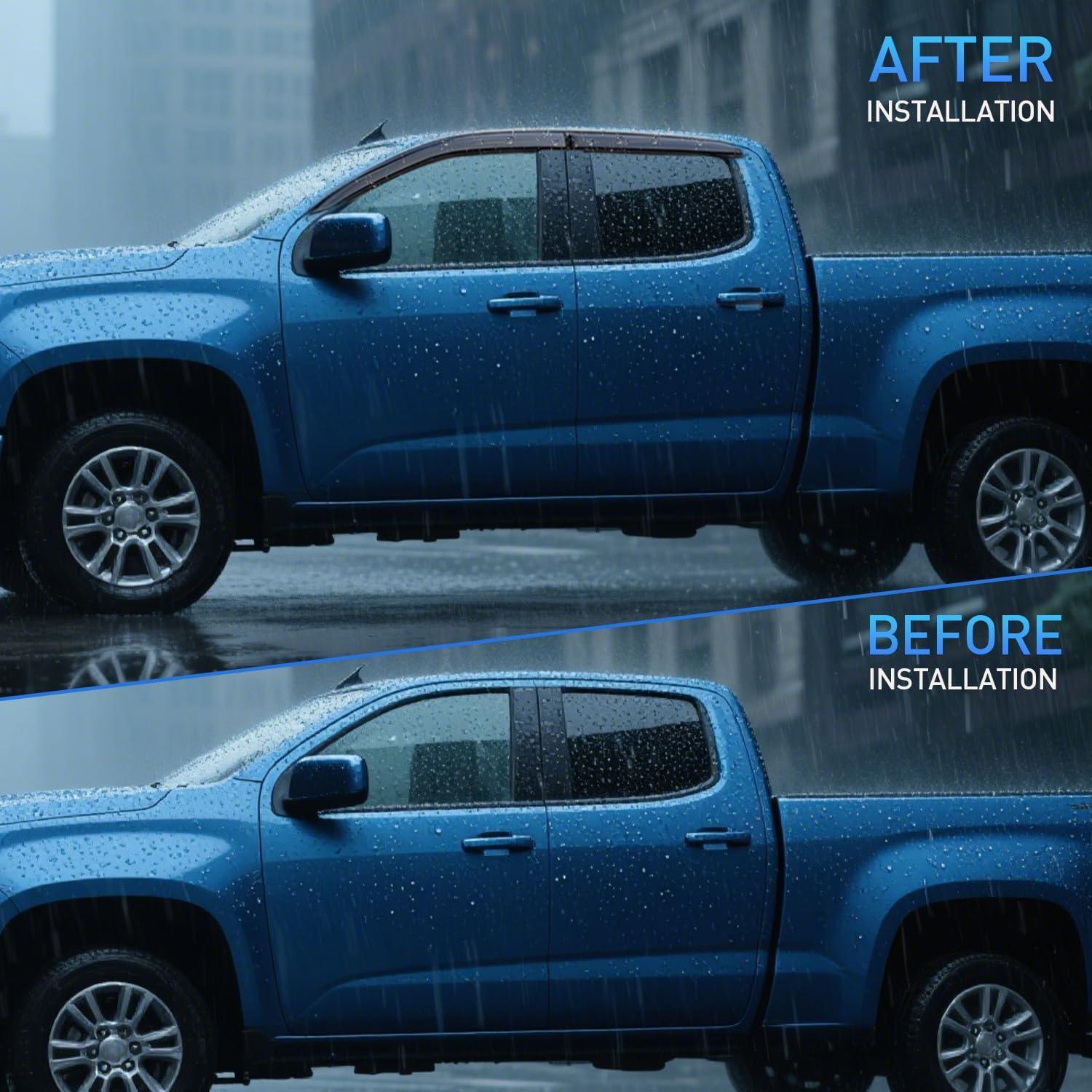 image:imageNilight Window Rain Guards for Toyota Corolla 2014 2015 2016 2017 2018 2019 OutChannel Window Visors Vent Wind Deflectors4PCSChevy Silverado 1500 19992006