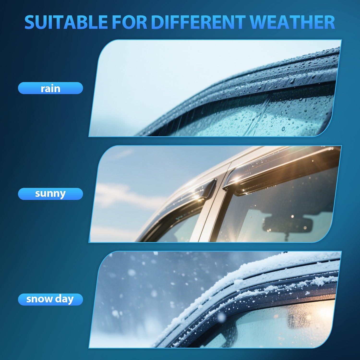 image:imageNilight Window Rain Guards for Toyota Corolla 2014 2015 2016 2017 2018 2019 OutChannel Window Visors Vent Wind Deflectors4PCSChevy TahoeGMC Yukon 20002006