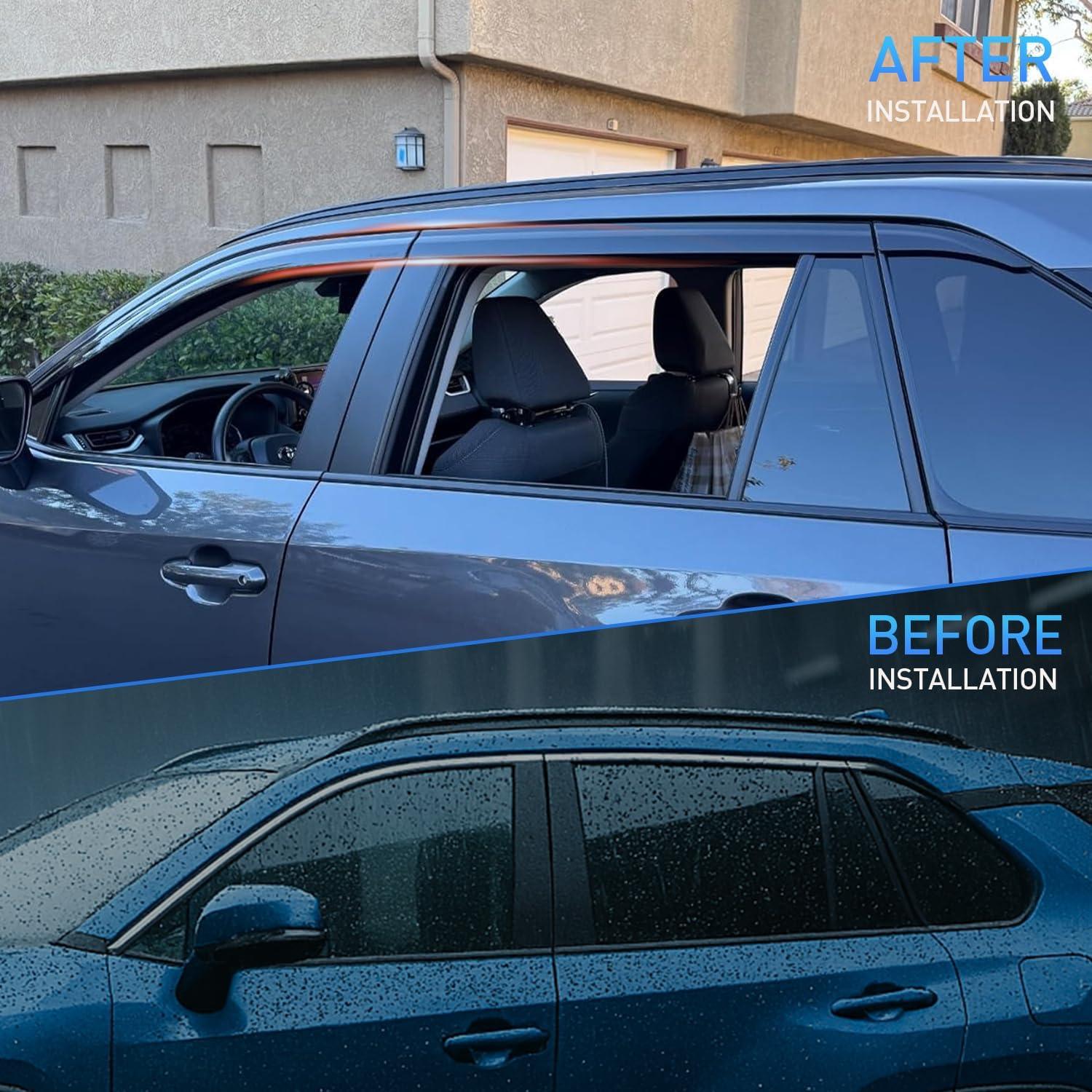 image:imageNilight Window Rain Guards for Toyota Corolla 2014 2015 2016 2017 2018 2019 OutChannel Window Visors Vent Wind Deflectors4PCSHonda Accord 20082017
