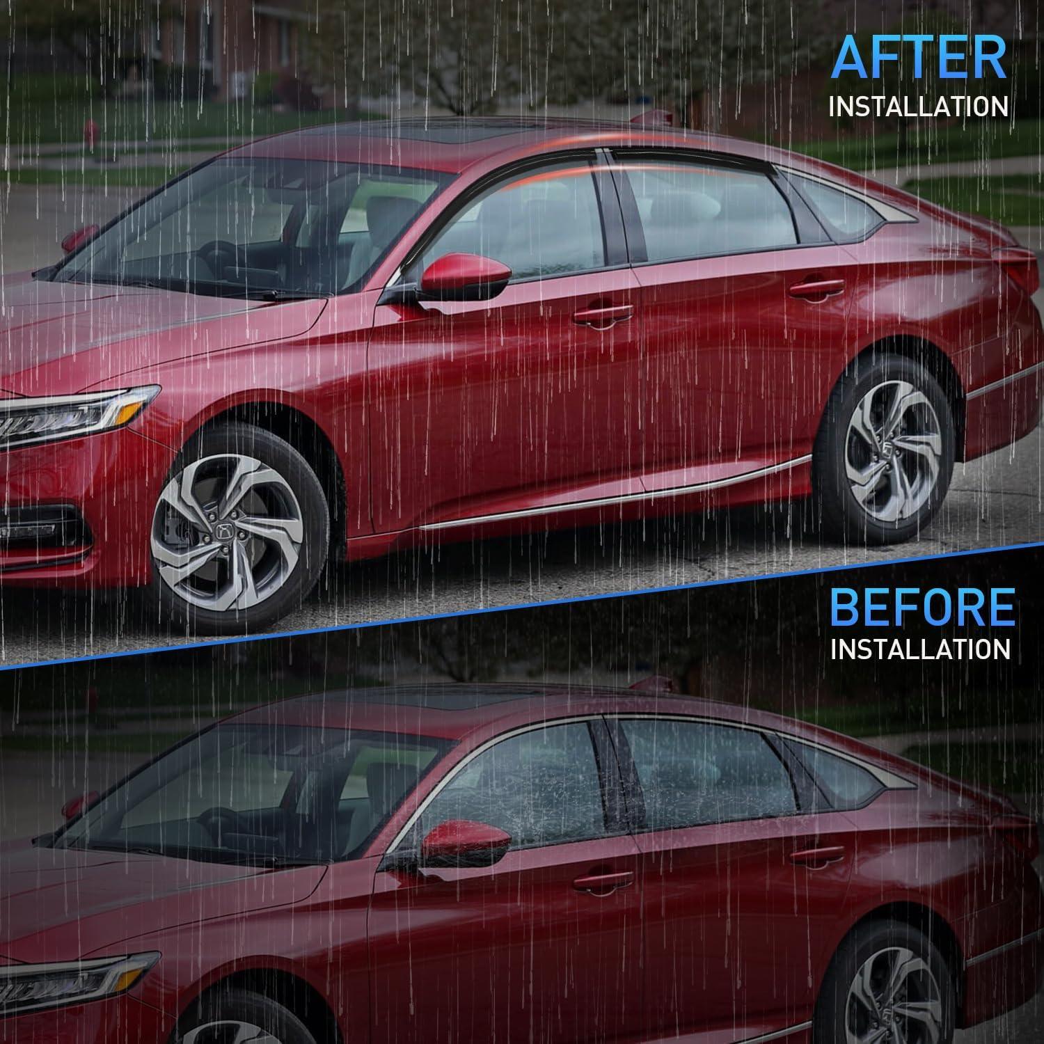image:imageNilight Window Rain Guards for Toyota Corolla 2014 2015 2016 2017 2018 2019 OutChannel Window Visors Vent Wind Deflectors4PCSHonda Accord 20182023