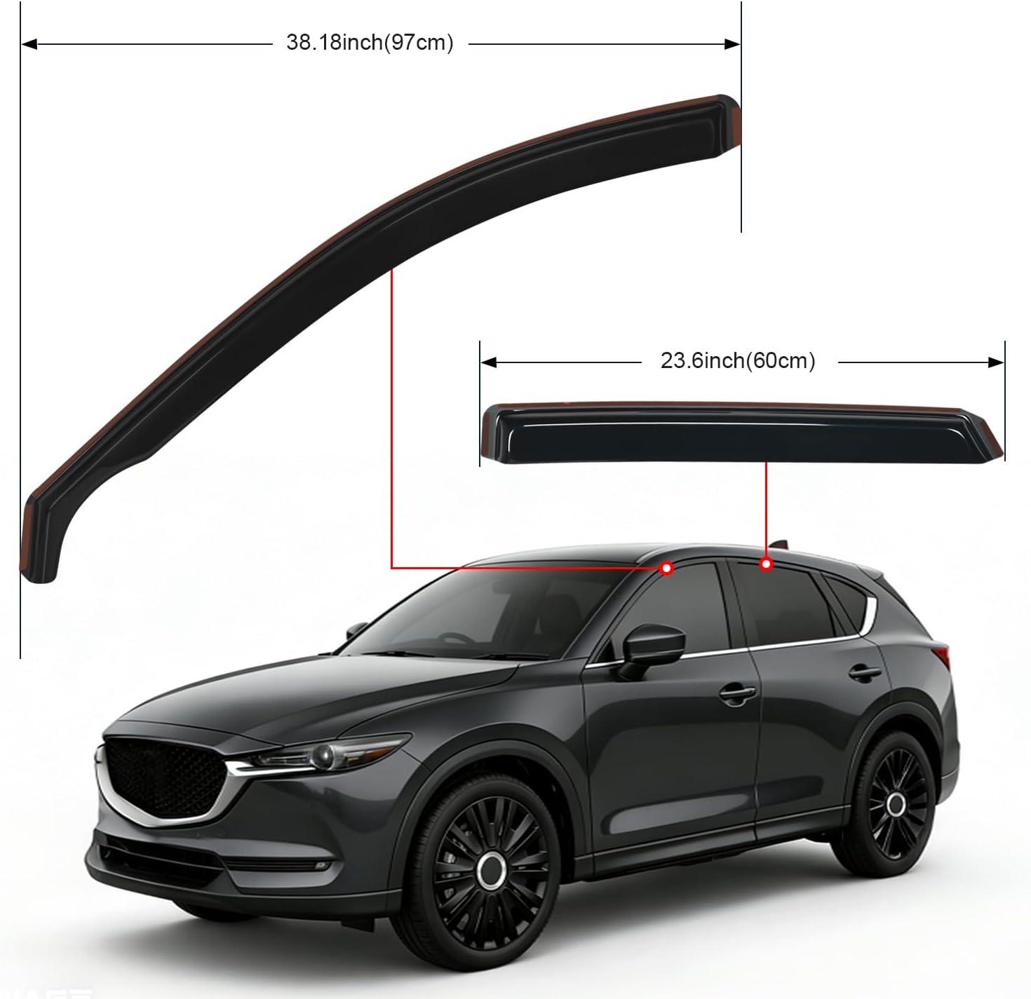 image:imageNilight in Channel Rain Guards Smoke Tint Reduce Wind NoiseMazda CX5 20172025