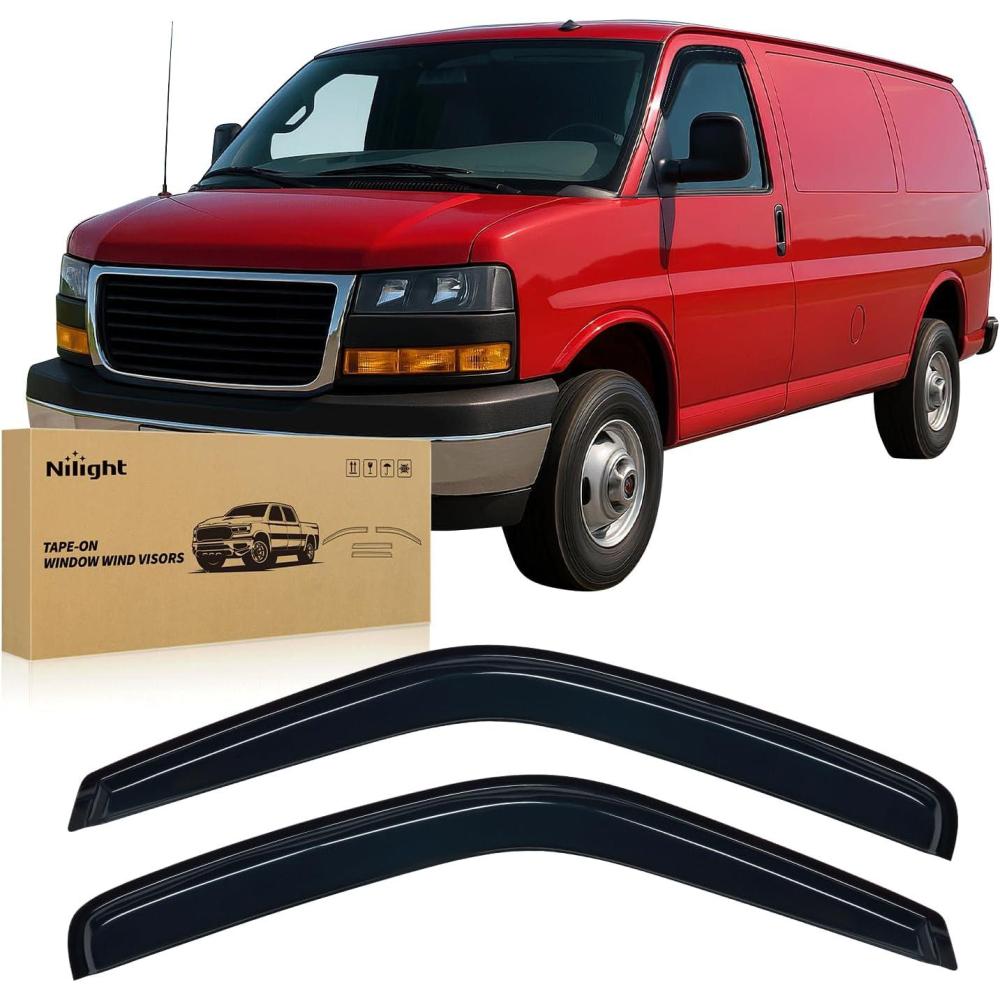 image:imageNilight Window Rain Guards for Toyota Corolla 2014 2015 2016 2017 2018 2019 OutChannel Window Visors Vent Wind Deflectors4PCSChevy Express Van 1500 19962014
