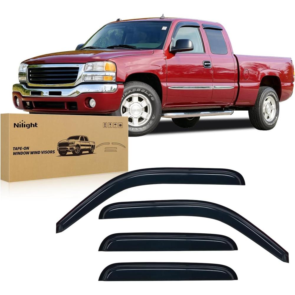 image:imageNilight Window Rain Guards for Toyota Corolla 2014 2015 2016 2017 2018 2019 OutChannel Window Visors Vent Wind Deflectors4PCSChevy Silverado 1500 19992006
