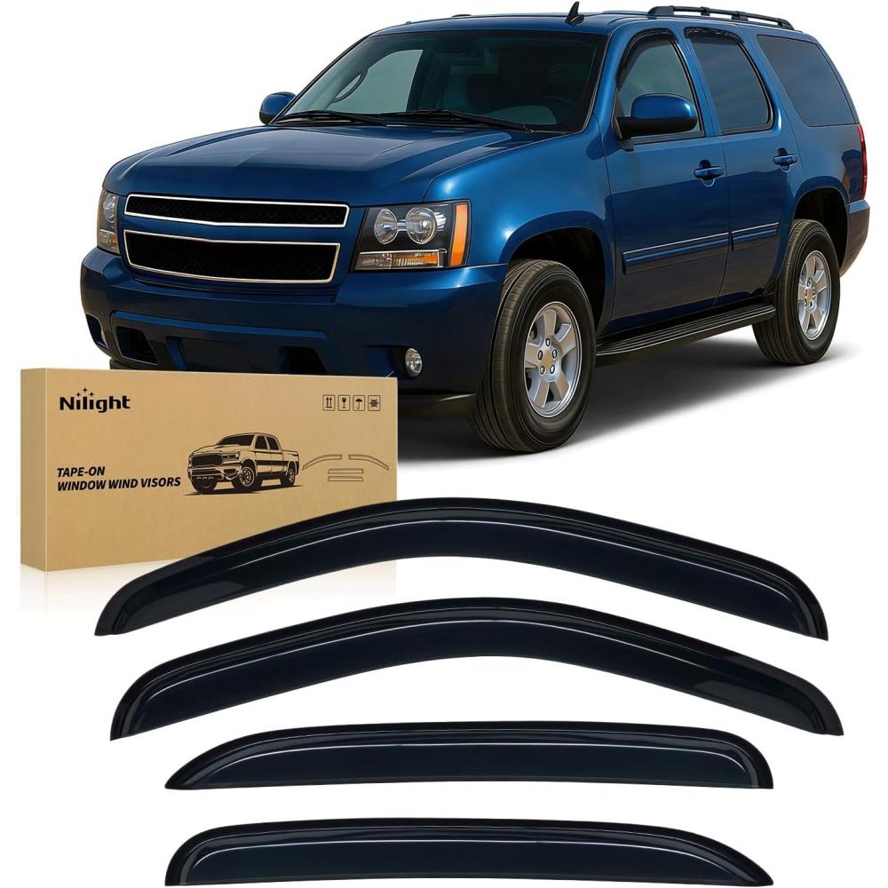 image:imageNilight Window Rain Guards for Toyota Corolla 2014 2015 2016 2017 2018 2019 OutChannel Window Visors Vent Wind Deflectors4PCSChevy TahoeGMC Yukon 20072014