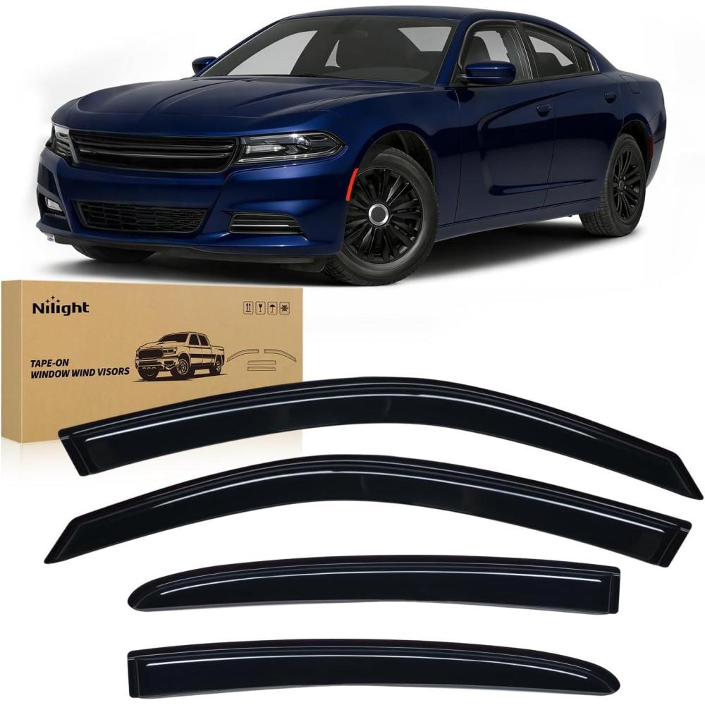image:imageNilight Window Rain Guards for Toyota Corolla 2014 2015 2016 2017 2018 2019 OutChannel Window Visors Vent Wind Deflectors4PCSDodge Charger 20112023