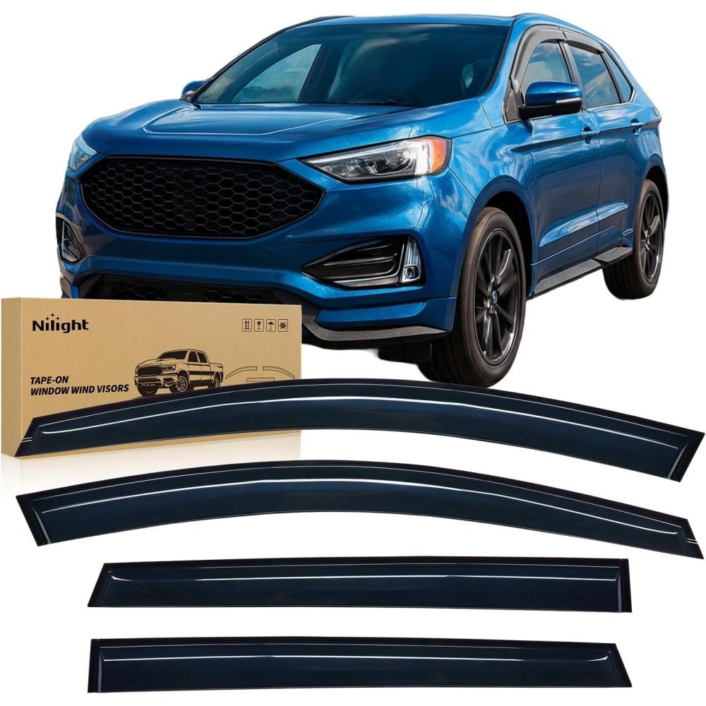 image:imageNilight Window Rain Guards for Toyota Corolla 2014 2015 2016 2017 2018 2019 OutChannel Window Visors Vent Wind Deflectors4PCSFord Edge 20152024