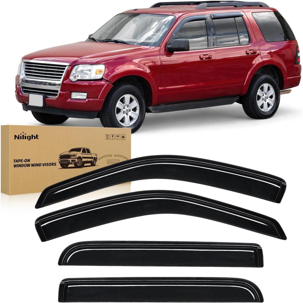 image:imageNilight Window Rain Guards for Toyota Corolla 2014 2015 2016 2017 2018 2019 OutChannel Window Visors Vent Wind Deflectors4PCSFord Explorer 20022010