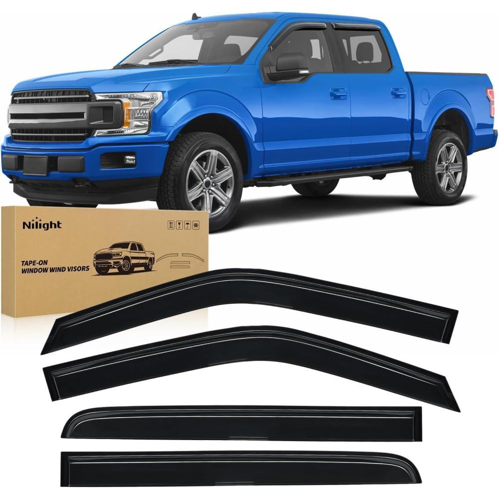 image:imageNilight Window Rain Guards for Toyota Corolla 2014 2015 2016 2017 2018 2019 OutChannel Window Visors Vent Wind Deflectors4PCSFord F150 Crew Cab 20152024