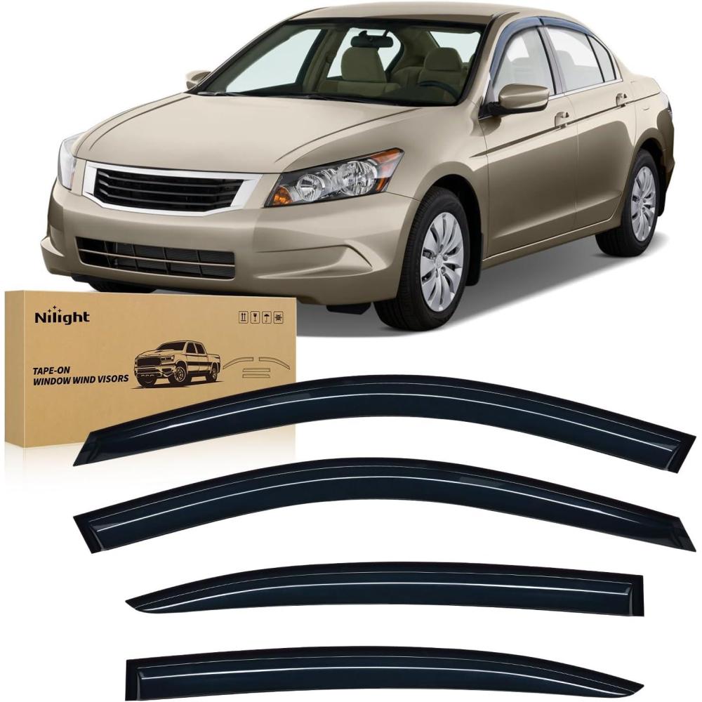 image:imageNilight Window Rain Guards for Toyota Corolla 2014 2015 2016 2017 2018 2019 OutChannel Window Visors Vent Wind Deflectors4PCSHonda Accord 20082017