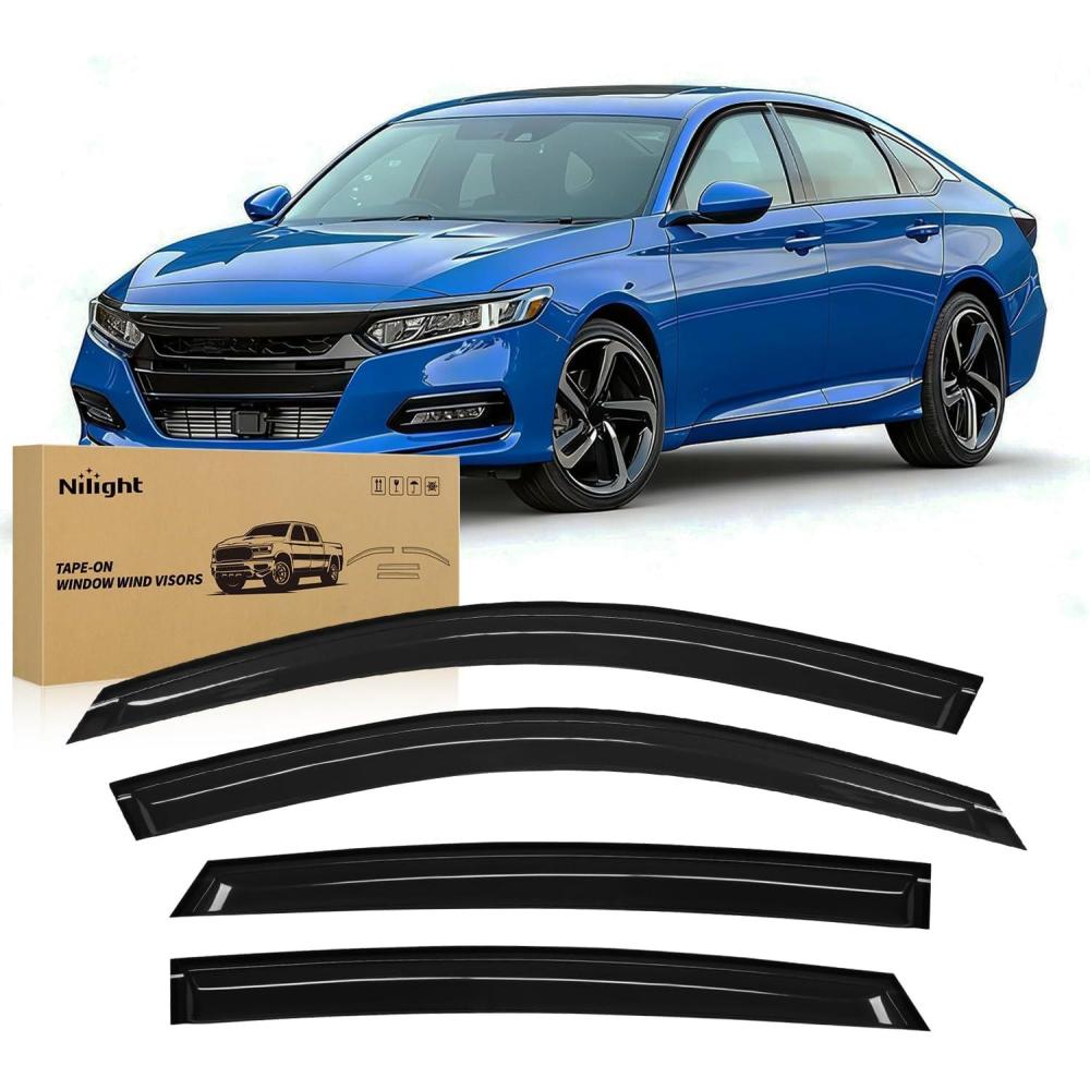 image:imageNilight Window Rain Guards for Toyota Corolla 2014 2015 2016 2017 2018 2019 OutChannel Window Visors Vent Wind Deflectors4PCSHonda Accord 20182023