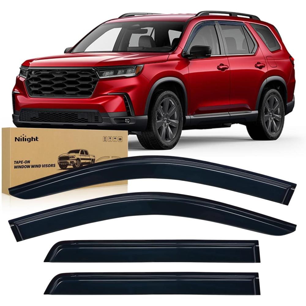 image:imageNilight Window Rain Guards for Toyota Corolla 2014 2015 2016 2017 2018 2019 OutChannel Window Visors Vent Wind Deflectors4PCSHonda Pilot 20232026