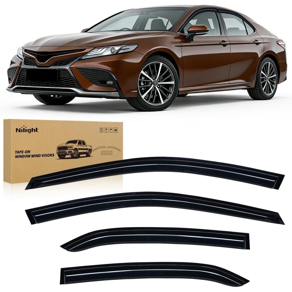 image:imageNilight Window Rain Guards for Toyota Corolla 2014 2015 2016 2017 2018 2019 OutChannel Window Visors Vent Wind Deflectors4PCSToyota Camry 20182024