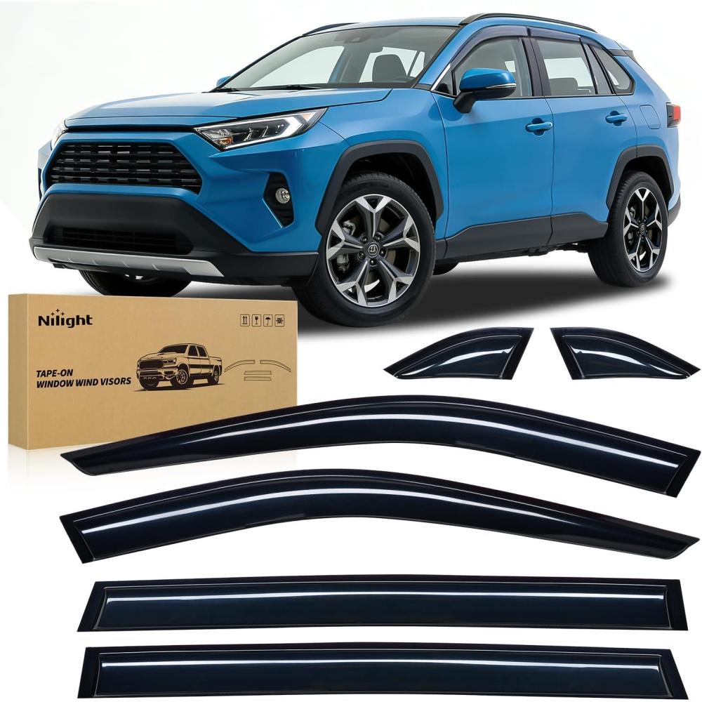 image:imageNilight Window Rain Guards for Toyota Corolla 2014 2015 2016 2017 2018 2019 OutChannel Window Visors Vent Wind Deflectors4PCSToyota Rav4 20192024