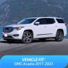 Nilight in Channel Rain Guards Smoke Tint, Reduce Wind Noise(GMC Acadia 2017-2023)