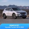 Nilight in Channel Rain Guards Smoke Tint, Reduce Wind Noise(Hyundai Tucson 2016-2020)