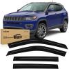 Nilight Window Rain Guards for Toyota Corolla 2014 2015 2016 2017 2018 2019, Out-Channel Window Visors Vent Wind Deflectors-4PCS(Jeep Compass 2017-2024)