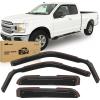 Nilight in Channel Rain Guards Smoke Tint, Reduce Wind Noise(Ford F150 Raptor 2015-2020)