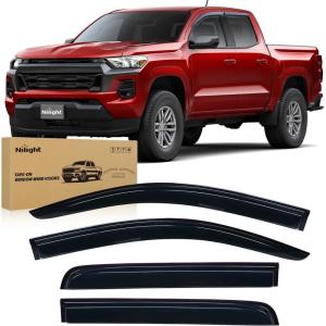 Nilight Window Rain Guards for Toyota Corolla 2014 2015 2016 2017 2018 2019, Out-Channel Window Visors Vent Wind Deflectors-4PCS(Chevy Colorado 2023-2026)