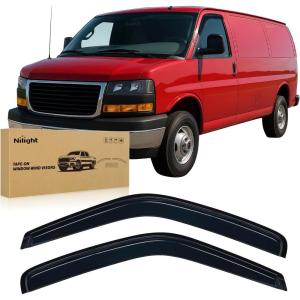 Nilight Window Rain Guards for Toyota Corolla 2014 2015 2016 2017 2018 2019, Out-Channel Window Visors Vent Wind Deflectors-4PCS(Chevy Express Van 1500 1996-2014)