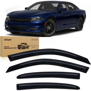 Nilight Window Rain Guards for Toyota Corolla 2014 2015 2016 2017 2018 2019, Out-Channel Window Visors Vent Wind Deflectors-4PCS(Dodge Charger 2011-2023)