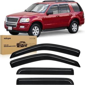 Nilight Window Rain Guards for Toyota Corolla 2014 2015 2016 2017 2018 2019, Out-Channel Window Visors Vent Wind Deflectors-4PCS(Ford Explorer 2002-2010)