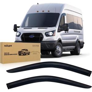 Nilight Window Rain Guards for Toyota Corolla 2014 2015 2016 2017 2018 2019, Out-Channel Window Visors Vent Wind Deflectors-4PCS(Ford Transit 2014-2023)