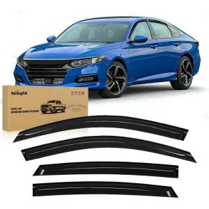Nilight Window Rain Guards for Toyota Corolla 2014 2015 2016 2017 2018 2019, Out-Channel Window Visors Vent Wind Deflectors-4PCS(Honda Accord 2018-2023)