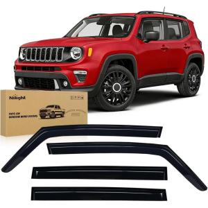 Nilight Window Rain Guards for Toyota Corolla 2014 2015 2016 2017 2018 2019, Out-Channel Window Visors Vent Wind Deflectors-4PCS(Jeep Renegade 2015-2024)