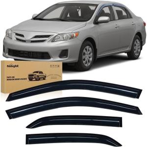 Nilight Window Rain Guards for Toyota Corolla 2014 2015 2016 2017 2018 2019, Out-Channel Window Visors Vent Wind Deflectors-4PCS(Toyota Corolla 2009-2013)