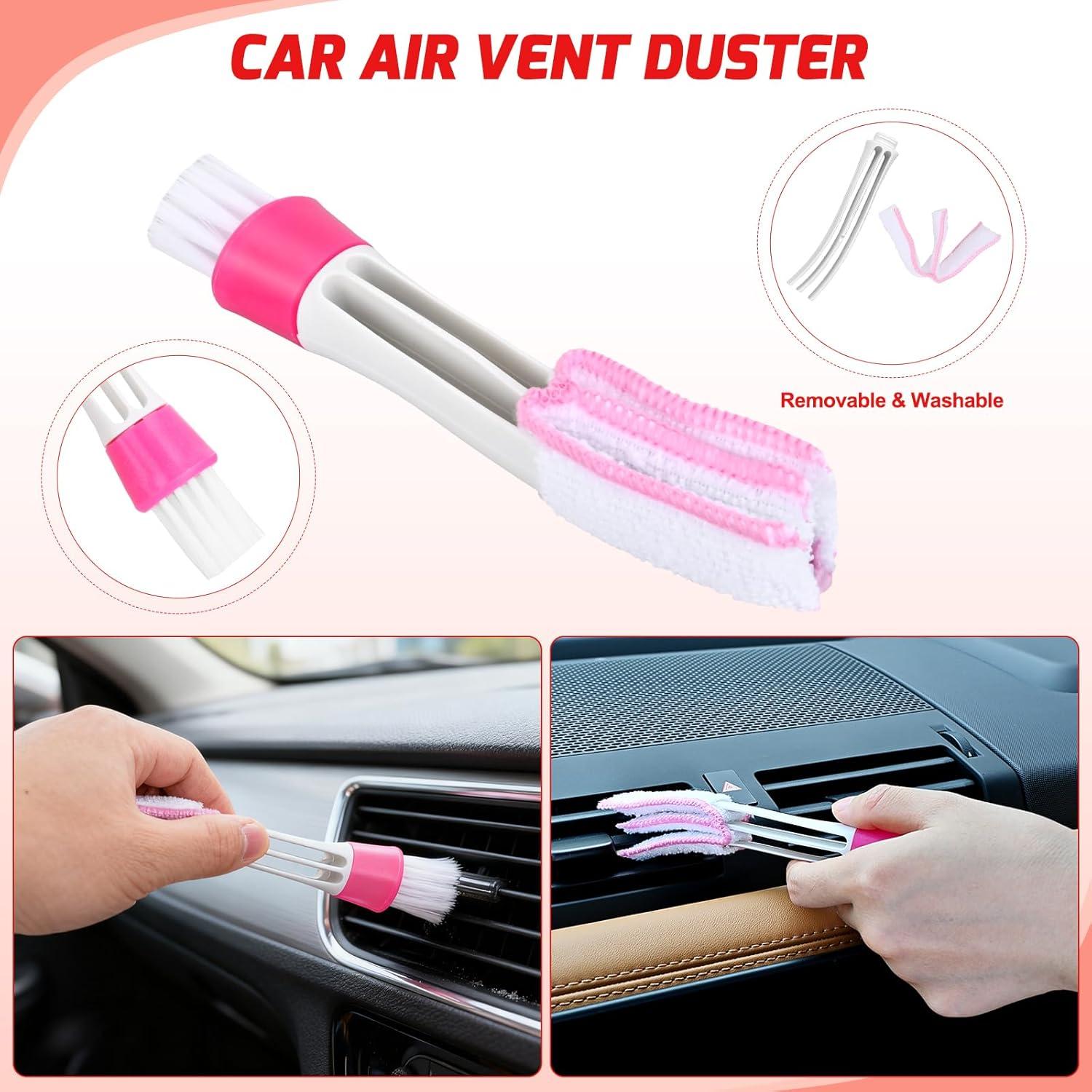 image:imageNilight 15PCS Car Detailing Kit Auto Cleaning Tools Wash Set with Storage Carry Bag Beginners Easy to Use for Interior Exterior Car Care Clean Windshield Dashboard Seat Air Vents Wheels Tires Blue15PCS Set Red