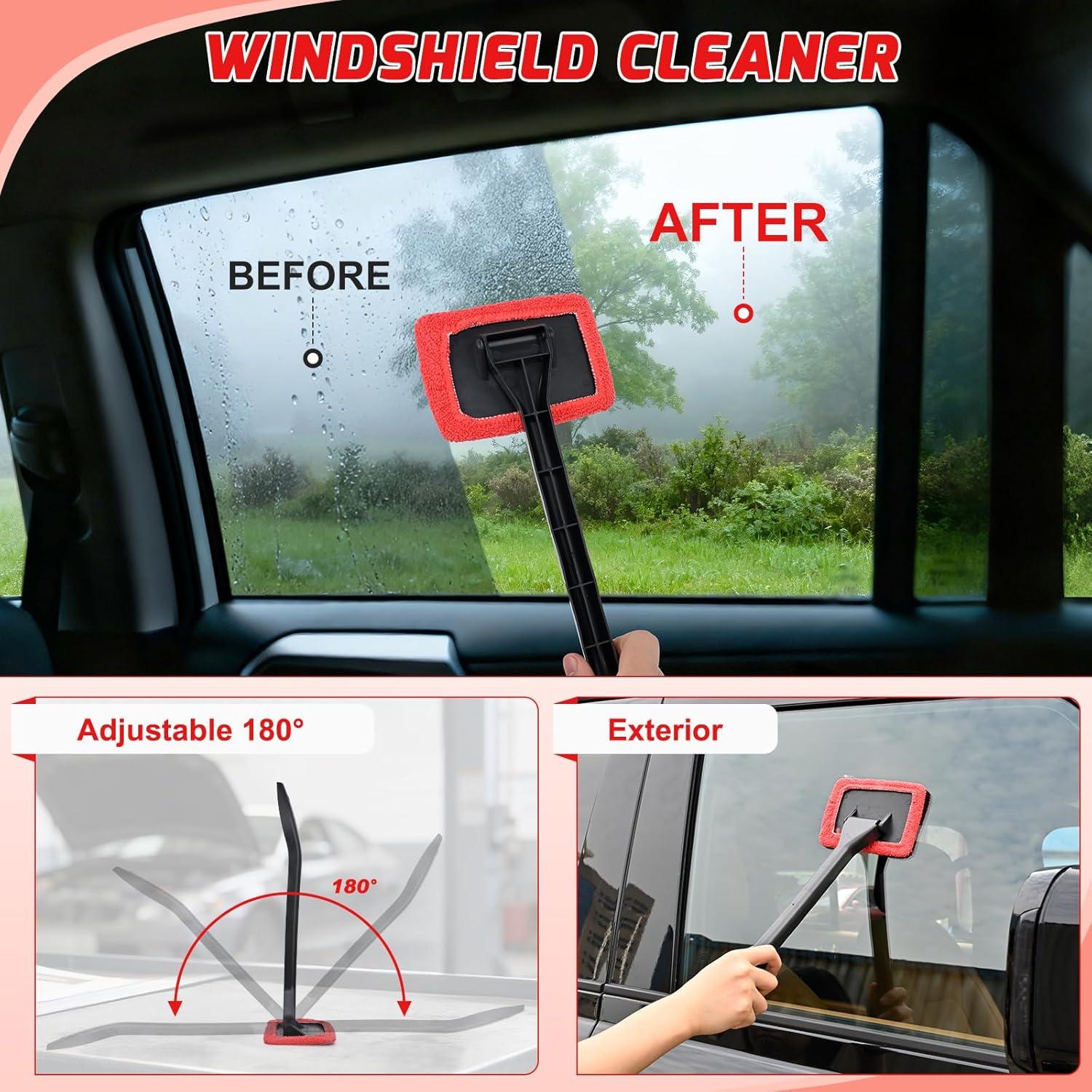 image:imageNilight 15PCS Car Detailing Kit Auto Cleaning Tools Wash Set with Storage Carry Bag Beginners Easy to Use for Interior Exterior Car Care Clean Windshield Dashboard Seat Air Vents Wheels Tires Blue15PCS Set Red