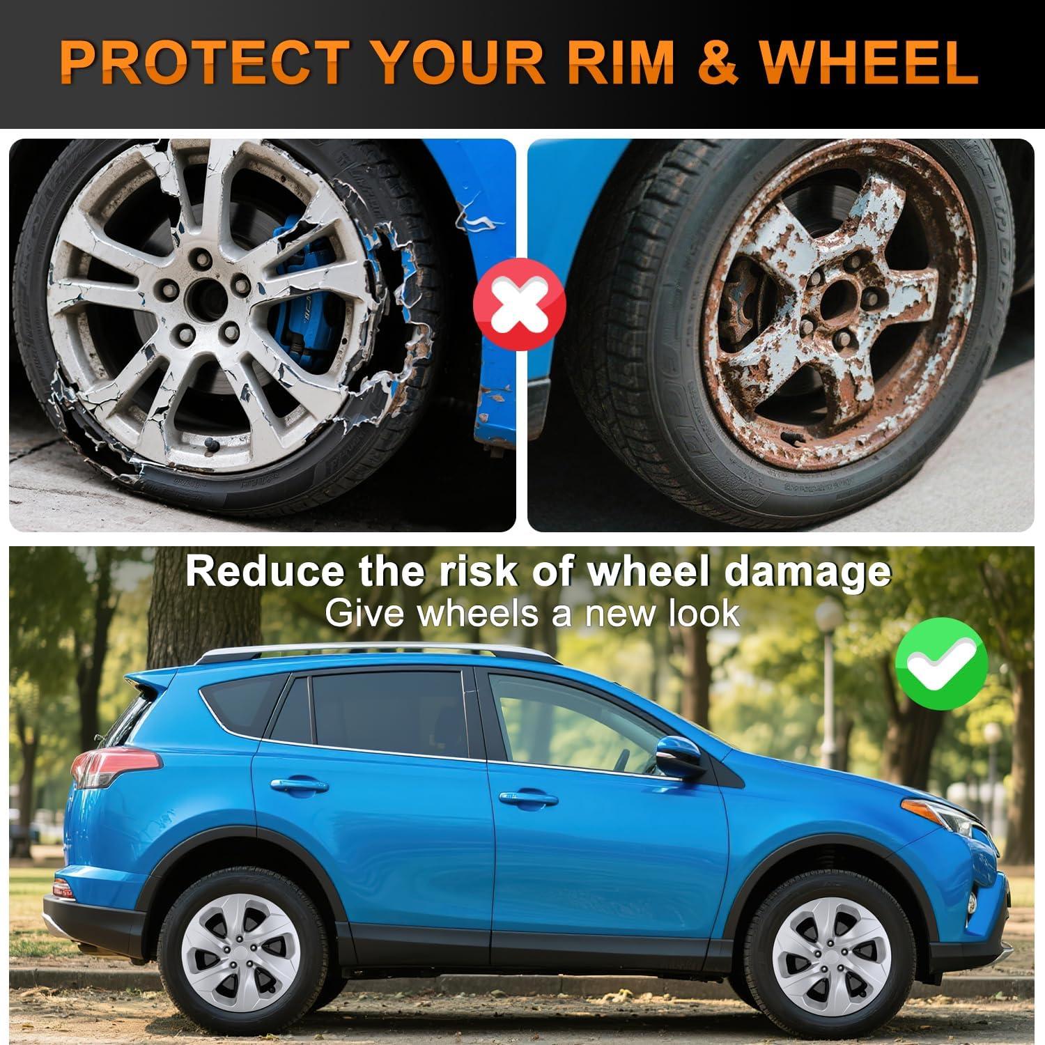 image:imageNilight Wheel Cover Hubcaps 19 Inch for Tesla Model Y Accessories 2021 2022 2023 2024 Tesla Model Y 19 Inch Hub caps Set of 4 Rim Protector Wheel Covers Replacement MultiSpoke Lines Style Matt BlackFor Toyota RAV4 20192025