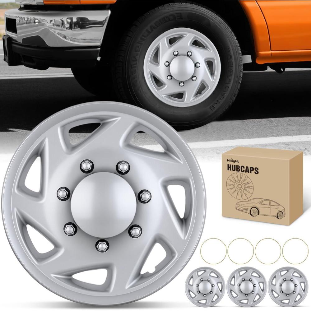 image:imageNilight Wheel Cover Hubcaps 19 Inch for Tesla Model Y Accessories 2021 2022 2023 2024 Tesla Model Y 19 Inch Hub caps Set of 4 Rim Protector Wheel Covers Replacement MultiSpoke Lines Style Matt BlackFor Ford Truck CEG 19982007