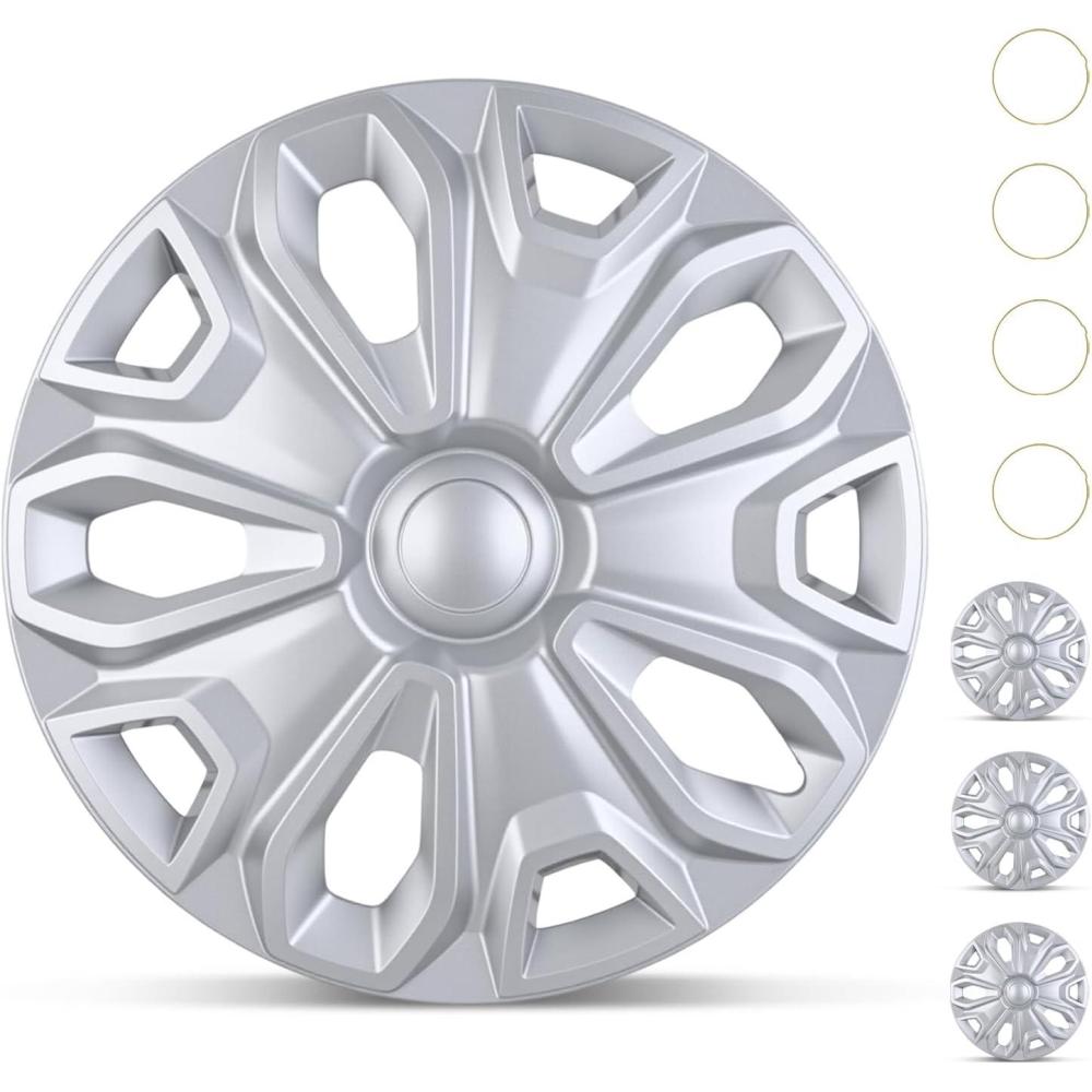 image:imageNilight Wheel Cover Hubcaps 19 Inch for Tesla Model Y Accessories 2021 2022 2023 2024 Tesla Model Y 19 Inch Hub caps Set of 4 Rim Protector Wheel Covers Replacement MultiSpoke Lines Style Matt BlackFor Ford Transit 20152025