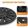 Nilight Wheel Cover Hubcaps 19 Inch for Tesla Model Y Accessories 2021 2022 2023 2024 Tesla Model Y 19 Inch Hub caps Set of 4 Rim Protector Wheel Covers Replacement Multi-Spoke Lines Style Matt Black(For Tesla Model Y 21-24 Uberturbine Style)
