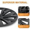 Nilight Wheel Cover Hubcaps 19 Inch for Tesla Model Y Accessories 2021 2022 2023 2024 Tesla Model Y 19 Inch Hub caps Set of 4 Rim Protector Wheel Covers Replacement Multi-Spoke Lines Style Matt Black(For Tesla Model Y 21-24 Multi-Spoke Lines Style)