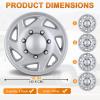 Nilight Wheel Cover Hubcaps 19 Inch for Tesla Model Y Accessories 2021 2022 2023 2024 Tesla Model Y 19 Inch Hub caps Set of 4 Rim Protector Wheel Covers Replacement Multi-Spoke Lines Style Matt Black(For Ford Truck CEG 1998-2007)